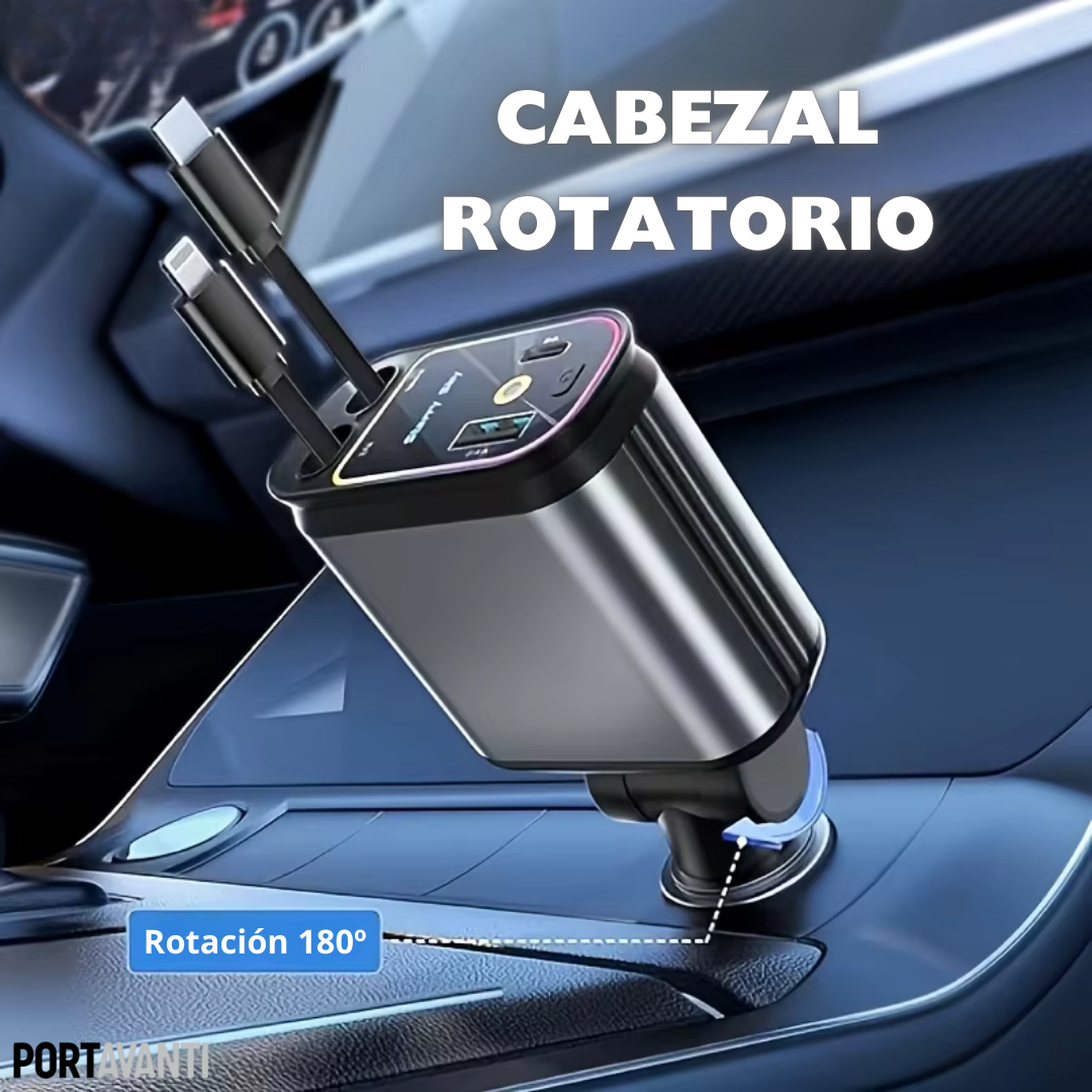 Cargador Starlight 4 en 1: carga, organiza y embellece tu carro