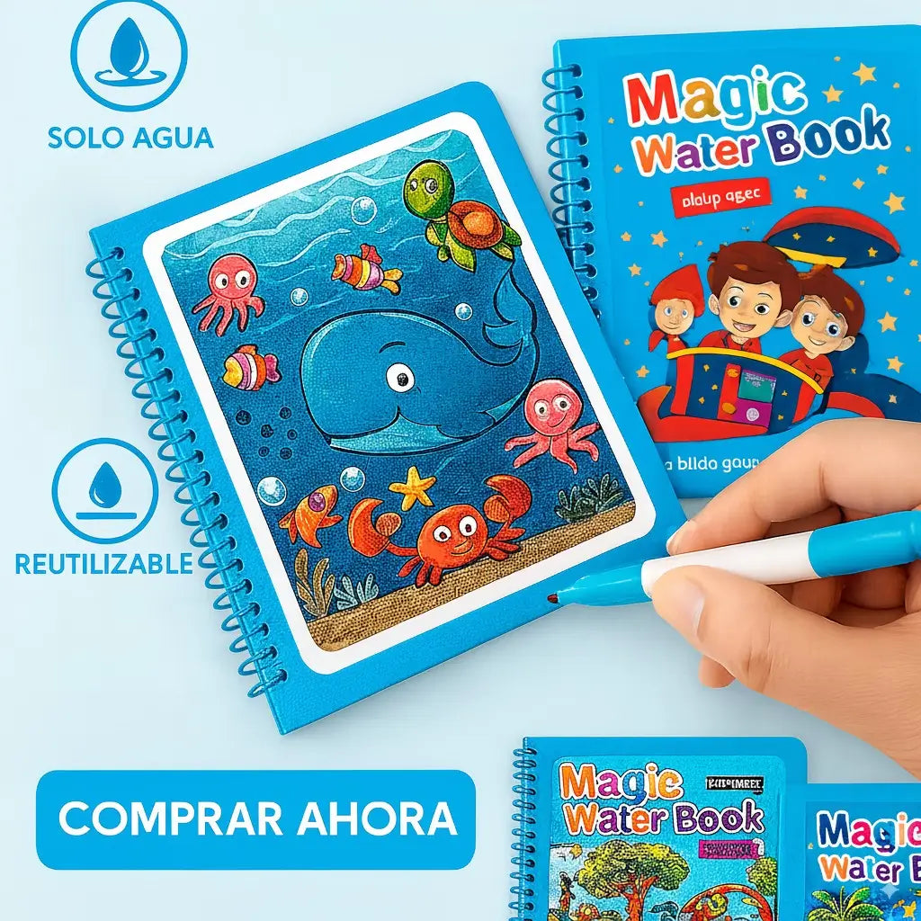 4 ColorMe™ al precio de 1: Libro mágico para colorear con agua