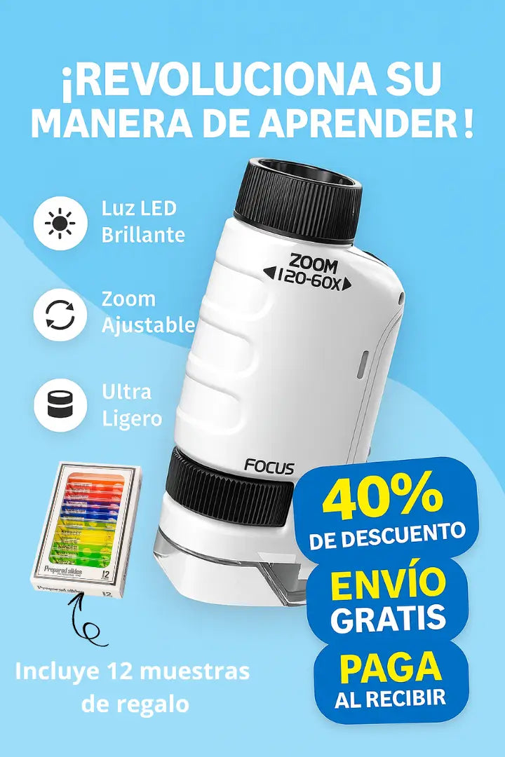 Microscopio portatil para Niños: transforma tu entorno en aventuras científicas