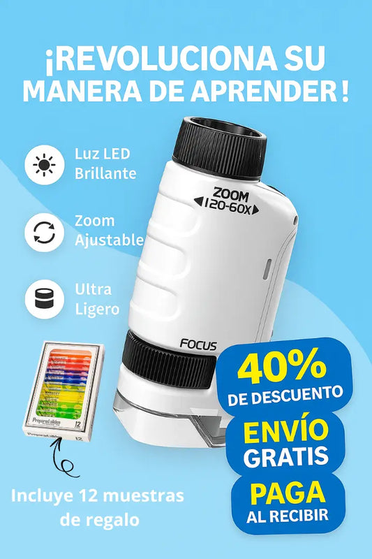 Microscopio portatil para Niños: transforma tu entorno en aventuras científicas
