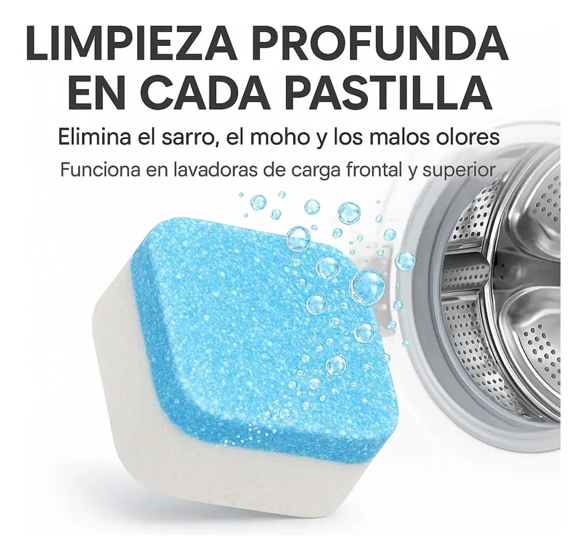Pastillas Limpieza Profunda (x 10) – ¡Paga 6, Llevas 10! Lavadora como nueva
