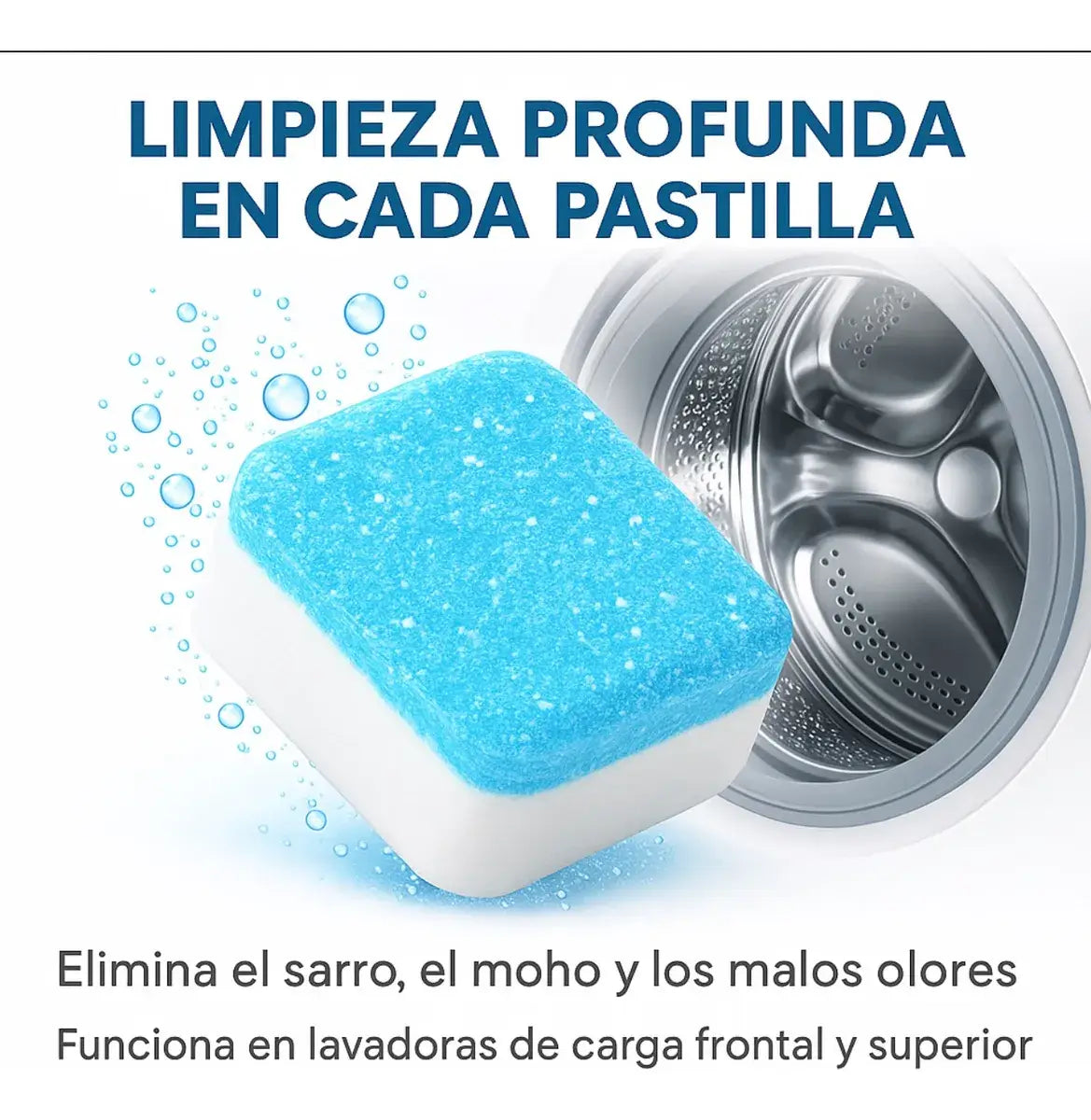 Pastillas Limpieza Profunda (x 10) – ¡Paga 6, Llevas 10! Lavadora como nueva
