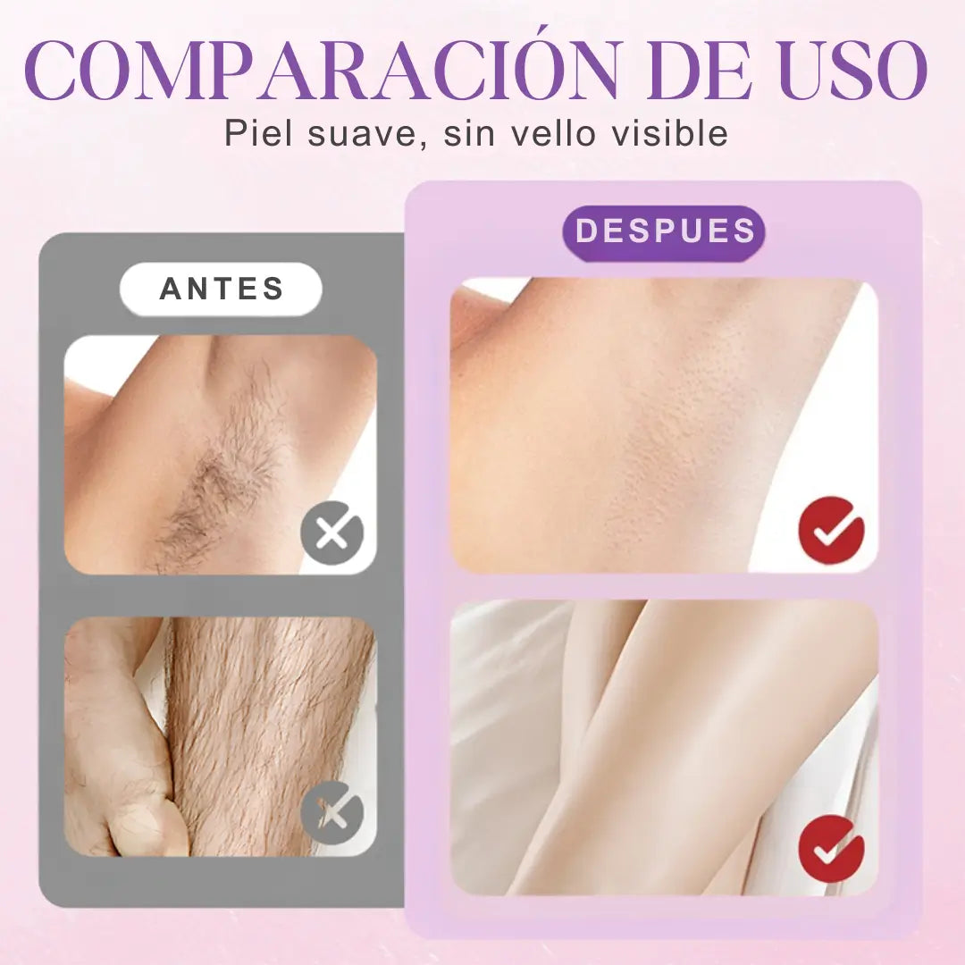 Depiladora de Doble Cabezal, Resistente al Agua IPX7