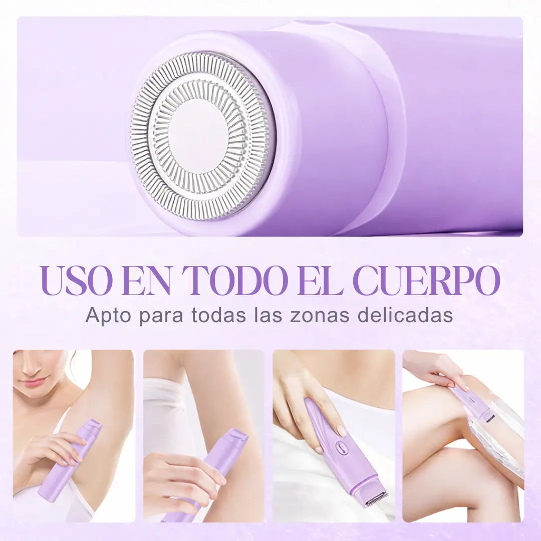 Depiladora de Doble Cabezal, Resistente al Agua IPX7