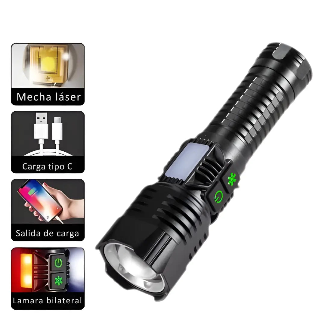 Linterna  Recargable Power Bank te salva en cualquier emergencia ⚡🔦