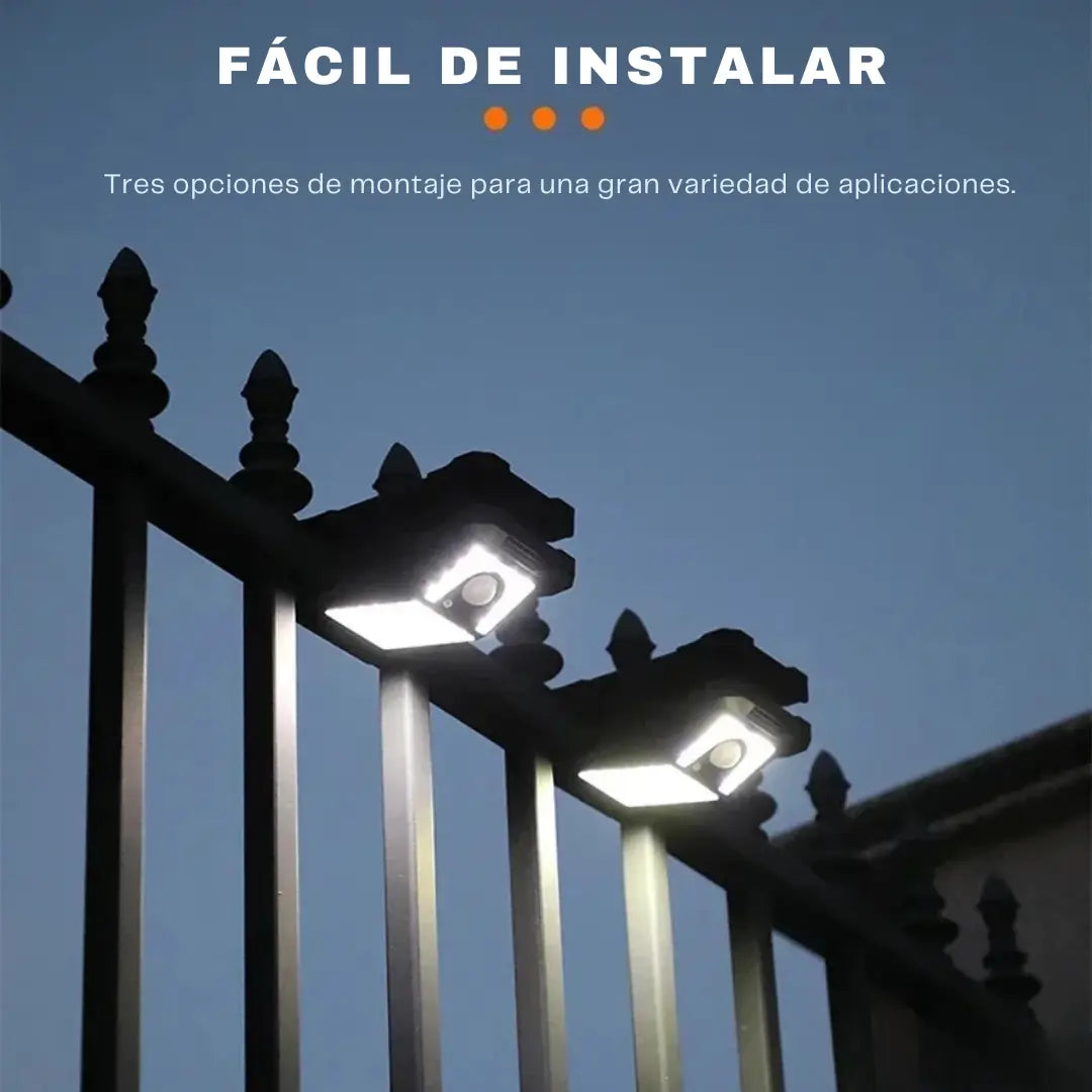 Luz LED Clip con Sensor y Carga Solar – Ilumina sin cables ni enchufes