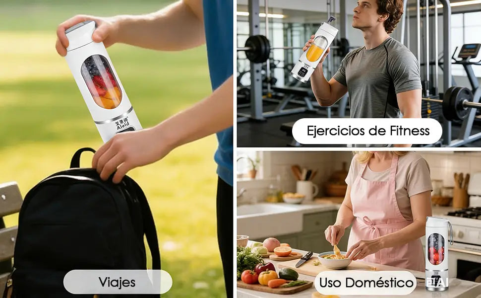 Termo Batidor Portátil - Lleva tus bebidas y batidos favoritos a donde vayas