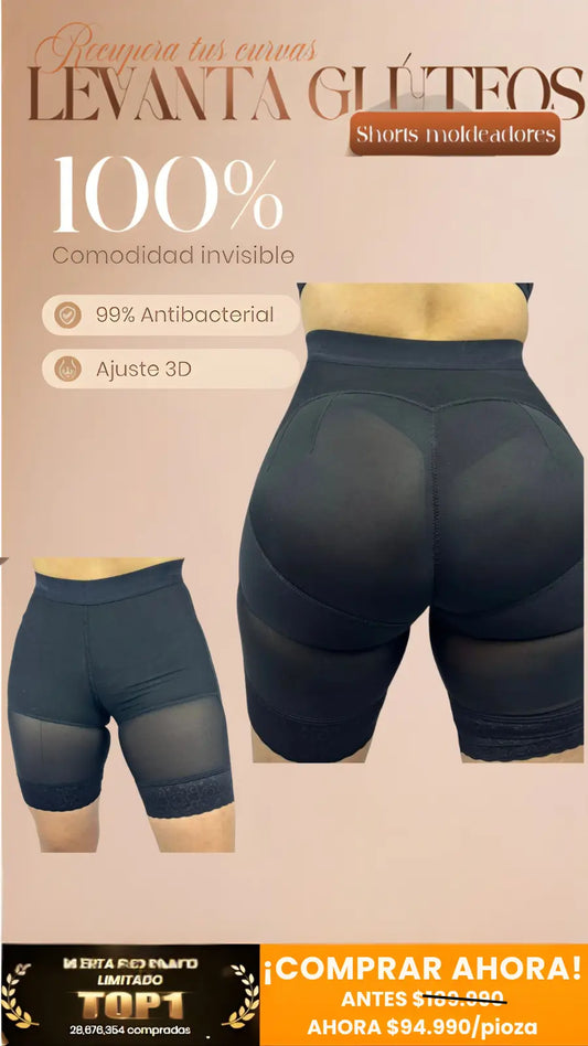 Short Levanta-Cola de Alta Cintura: Moldea tu cintura y realza tus glúteos