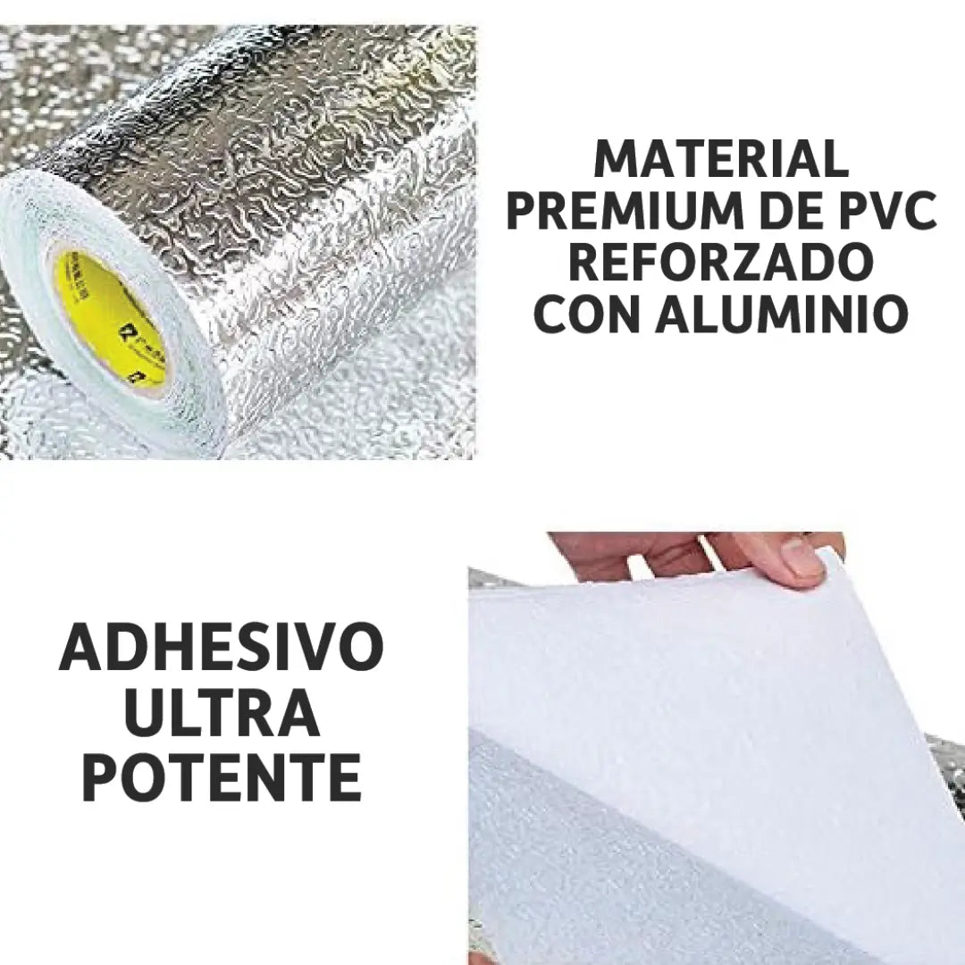Papel aluminio Adhesivo Multisuperficie Rollo de 2 a 5 m de largo x 60 cm de ancho