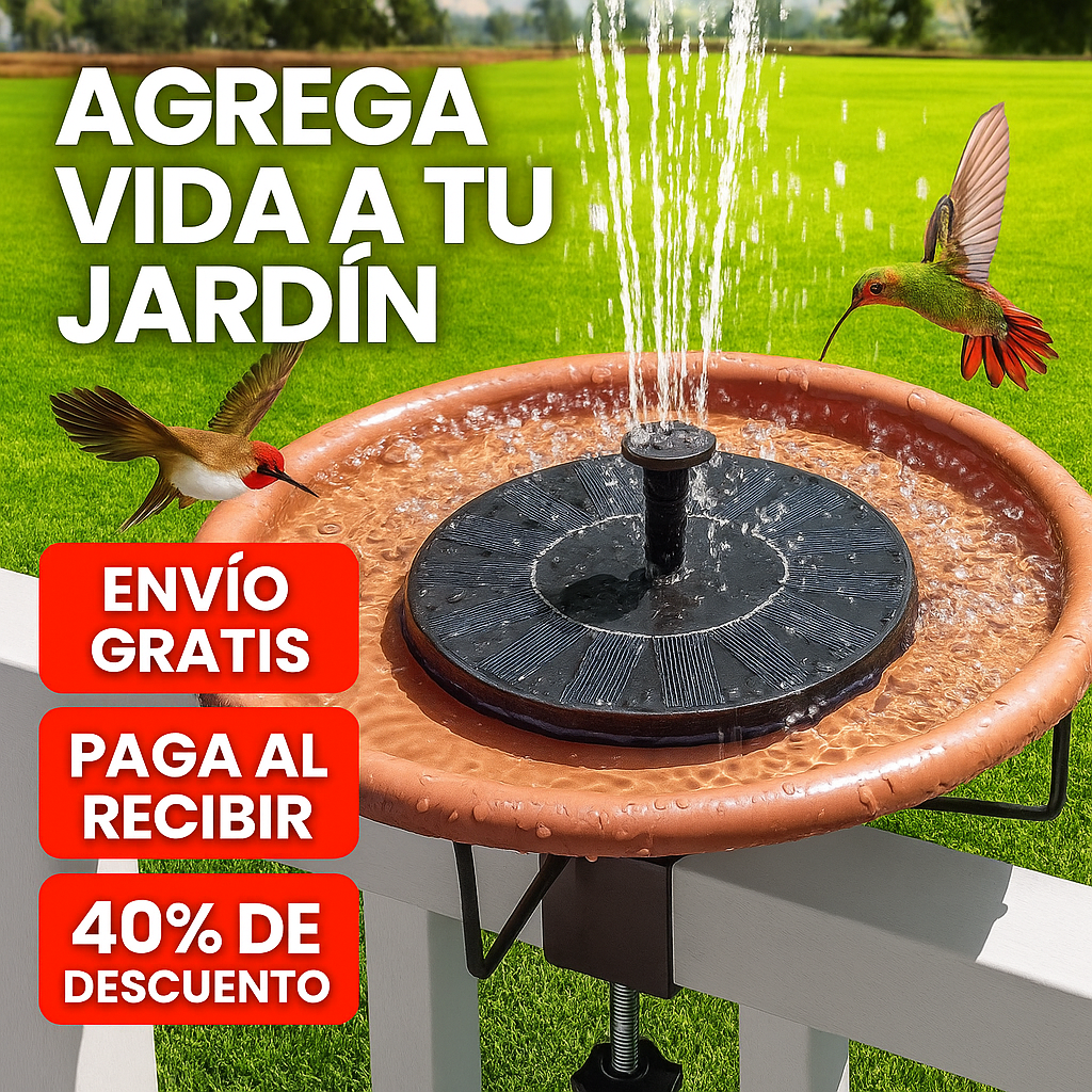 Transforma tu jardín con nuestra fuente solar flotante