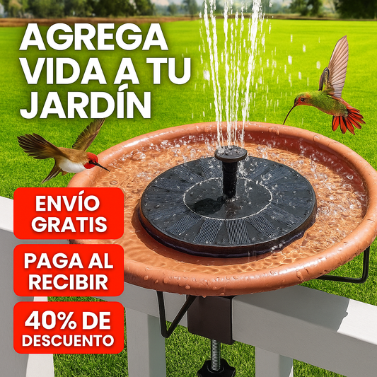 Transforma tu jardín con nuestra fuente solar flotante