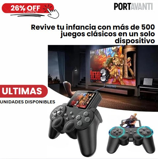 🎮 Consola Retro S10: Más de 500 Juegos Clásicos en tu Bolsillo