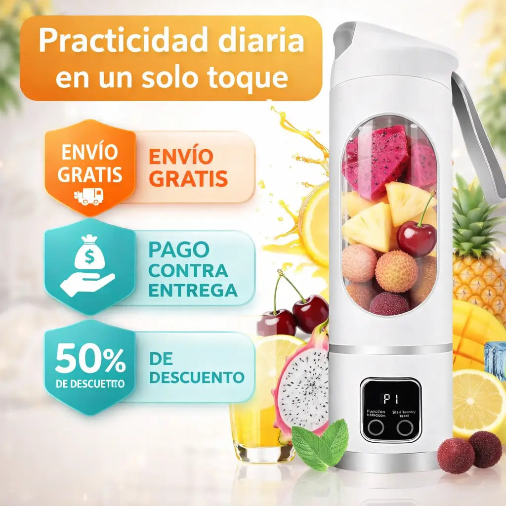 Termo Batidor Portátil - Lleva tus bebidas y batidos favoritos a donde vayas