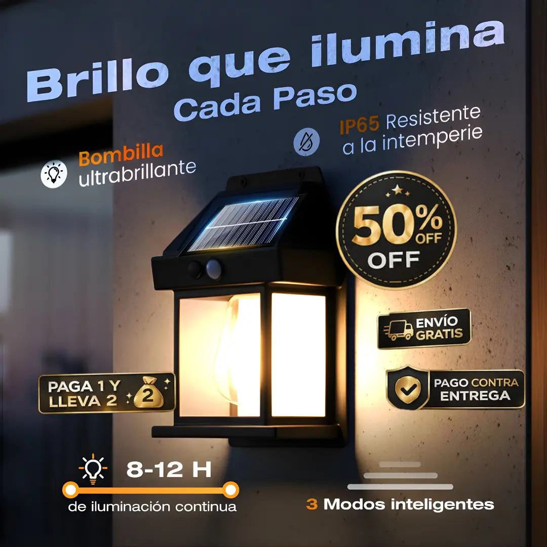Promo Especial: Lámpara Solar LED 2x1 – Pagas 1, Recibes 2