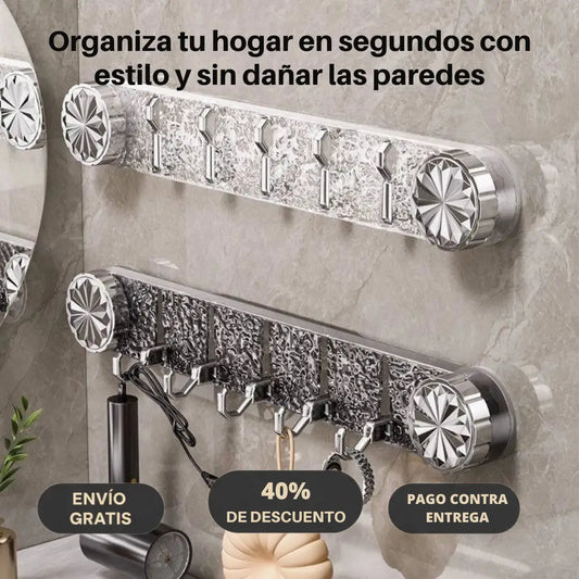 Soporte AutoAdhesivo Premium con 5 Ganchos – Orden y estilo sin taladros