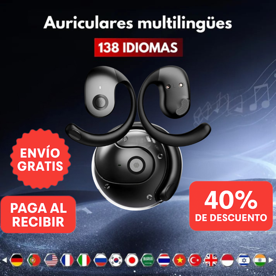 Auriculares Traductores en Tiempo Real: ¡Habla y Entiende Cualquier Idioma al Instante!