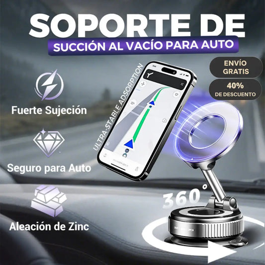 Soporte magnético 360°: firme, giratorio y elegante