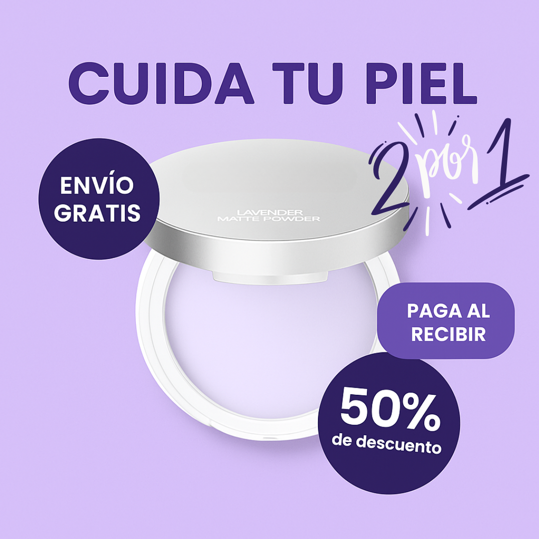 Lavander Matte 2x1: Control total de brillo ¡Piel impecable todo el día!