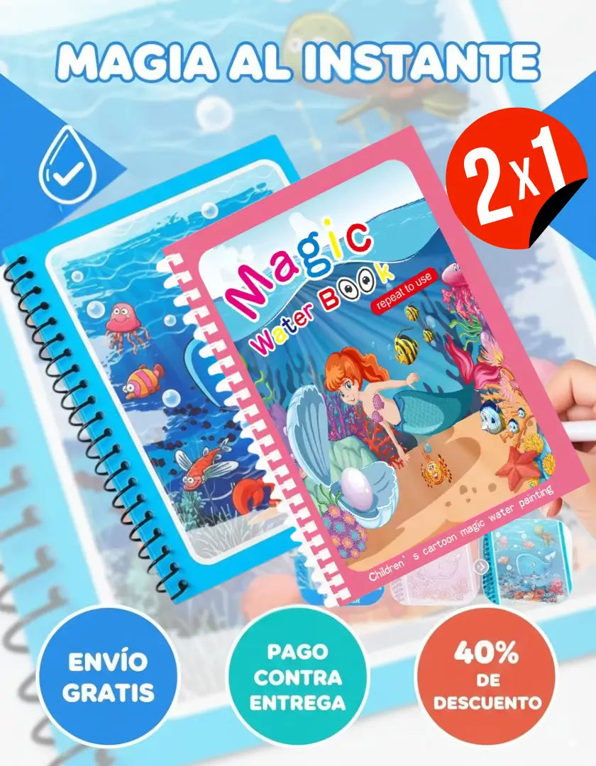 2 ColorMe™ al precio de 1: Libro mágico para colorear con agua