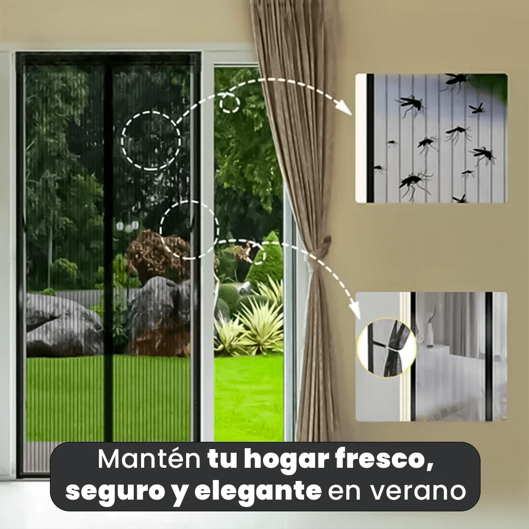Cortina HomeSafe compra 1 lleve 2: ¡tu hogar ventilado sin insectos y seguro!