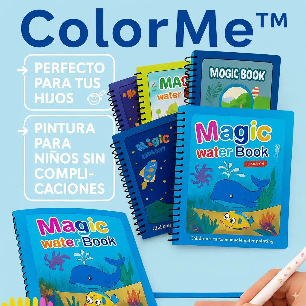 4 ColorMe™ al precio de 1: Libro mágico para colorear con agua