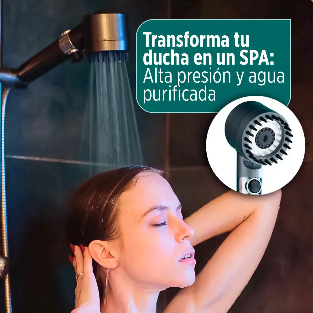 HidraSpa Max: agua purificada, alta presión, 3 modos de chorro