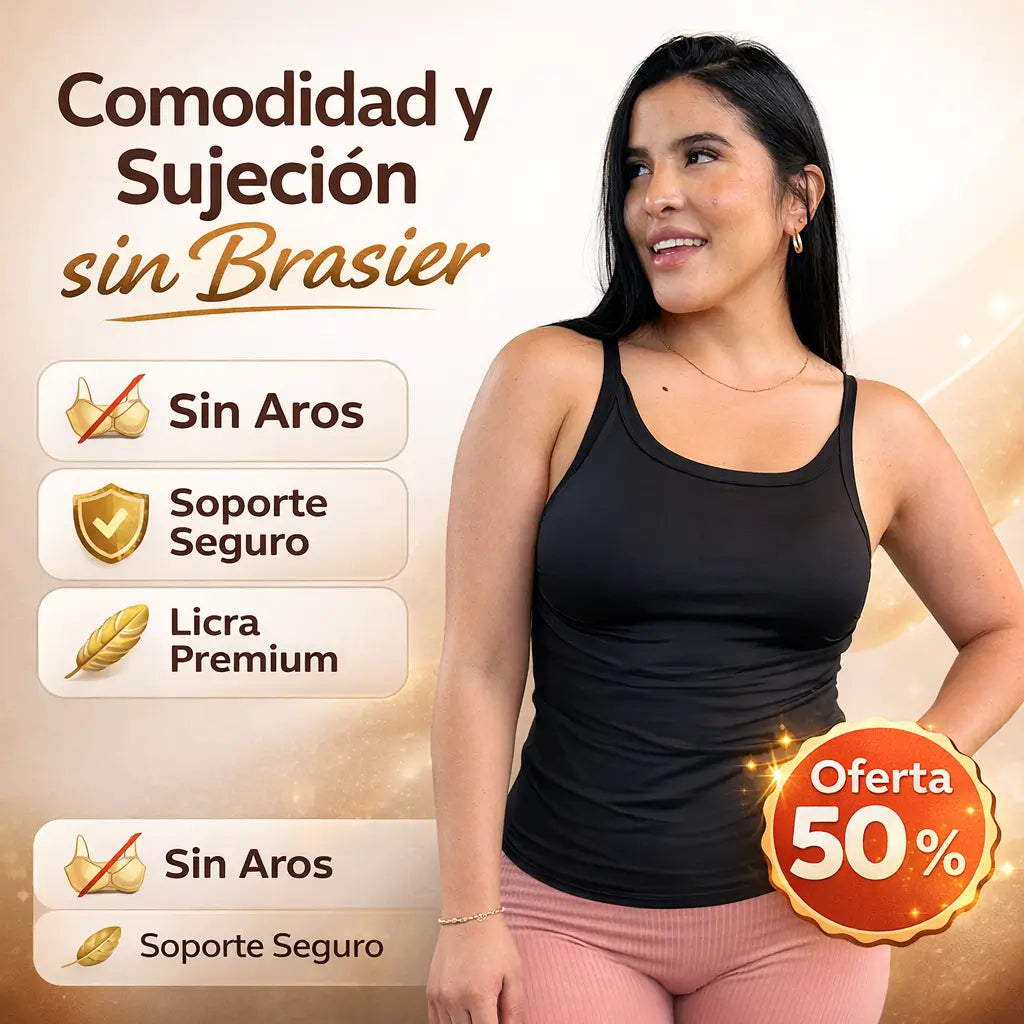 Camisetas sin mangas con cuello en U para mujer con sujetador incorporado