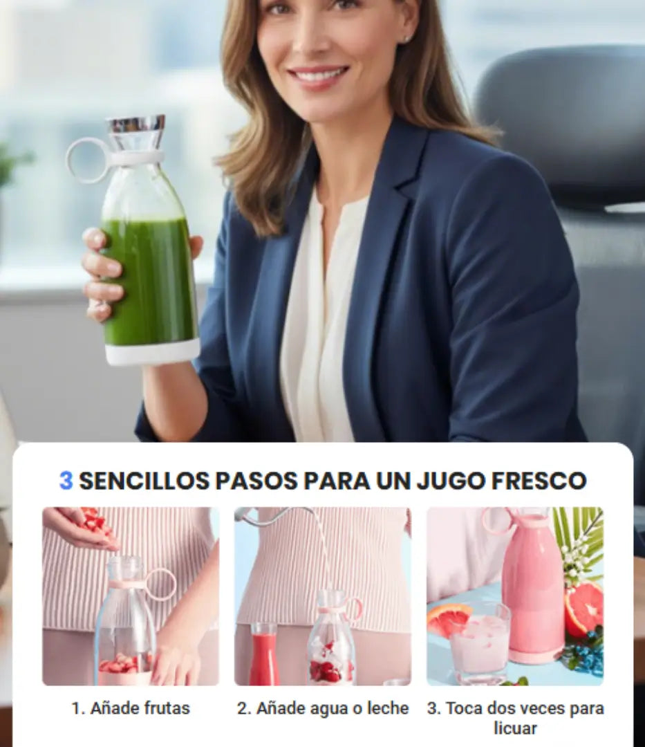 Licuadora Portátil Inalámbrica Multiuso – Mezcla, Tritura y Prepara en Segundos