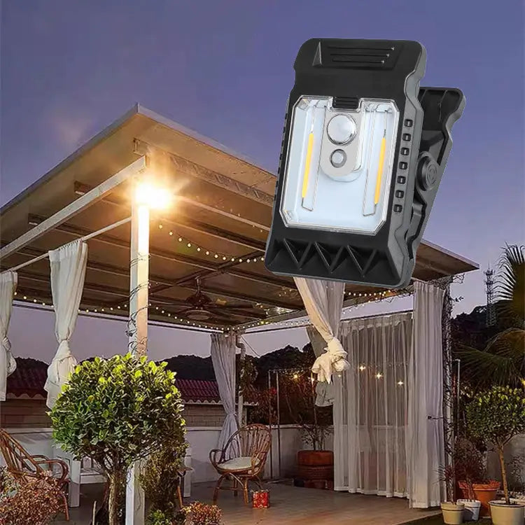 Luz LED Clip con Sensor y Carga Solar – Ilumina sin cables ni enchufes